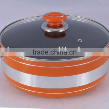 Aluminum non-stick warming pots