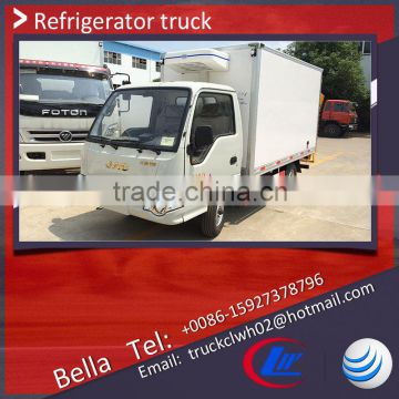 JAC mini refrigerated tank truck, refrigerated van truck hot sale in India