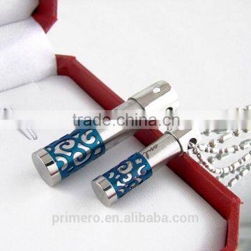 Stainless Steel Summer Essential Oil Diffuser Perfume Bottle Pendant Necklace photo-5