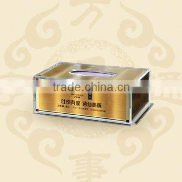 u-shaped acrylic napkin holder with drawer QCY-TB-2