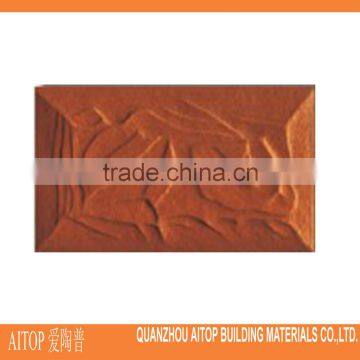 Red terracotta wall brick tile rust finished