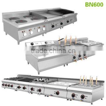 Stainless Steel Restaurant Cooking Equipment Combination /Counter Top 600 Series Combination Equipment