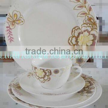 20pcs ceramic dinner set stock, high quality round bone china dinnerware set stock