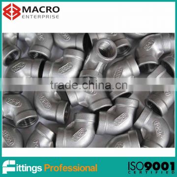 Stainless steel tee pipe fitting