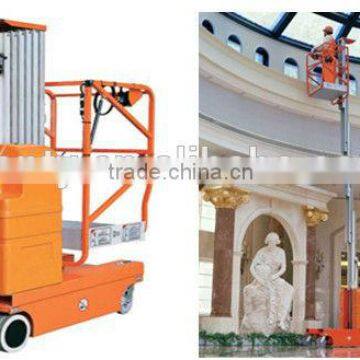 10 m single mast alumium adjustable work mobile platform man lift