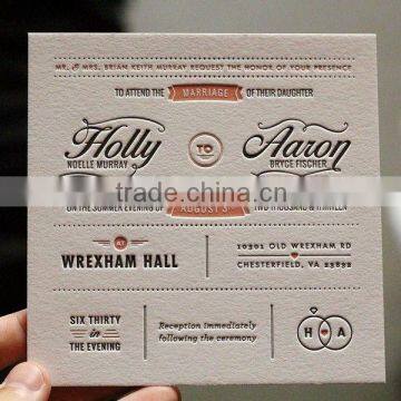 Wreath Crest Design Bella Figura Letterpress Wedding Invitations                        
                                                Quality Choice