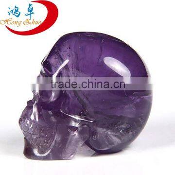 Natural amethyst crystal skulls geode , skull