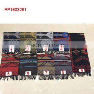 2016 striped wave printed cashmere fabric wholesale scarf