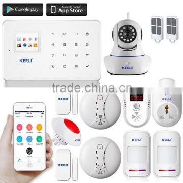 KERUI G18 with battery powered gas leak detector manual wireless digital home security gsm alarm system