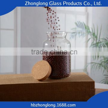 Factory Price Carton Package Empty Glass Storage Jar With Clip Lid