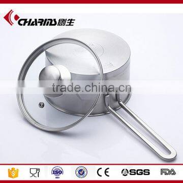 Stainless Steel Milk Pan With Glass Lid FDA SGS With Energy Saving Encapsulated Bottom photo-3