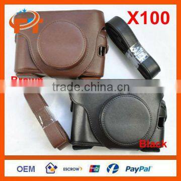 Leather camera case for Fuji Fujifilm X100 Camera