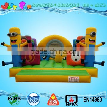 yellow capsule inflatable fun city for kids, inflatable big combo for children