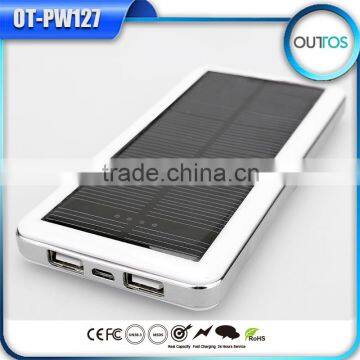 Wholesale Solar Cellphone Charger 12000mah Portbale Solar Panel Universal Power Bank
