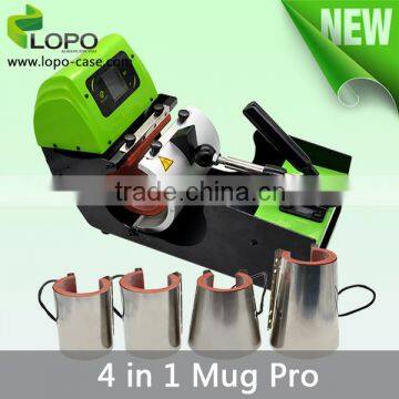 4in1 Unique Rotating digital mug printer/ mug heat press machine/ mug sublimation printing machine