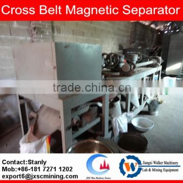 cross belt magnetic separator for coltan Tantanum Tin concentrate refining