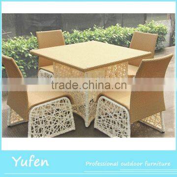 Dining set wicker table and chair by handmade outdoor furniture