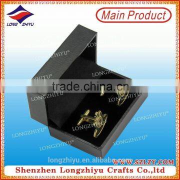 Custom shape cut out cufflink blanks paper box metal cufflinks