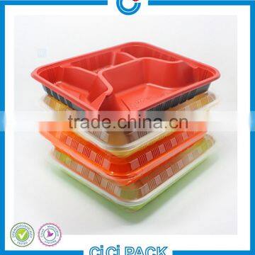 custom printed disposable Plastic Lunch Box For Microwaveable,wholesale disposable microwave lunch box