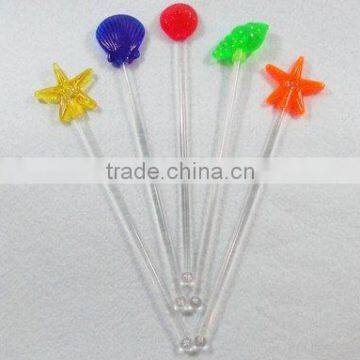 marine animal swizzle stick / muddler / plastic marine animal stirrer / drink stirrer