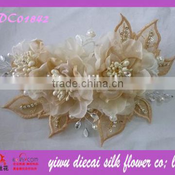 Bead and Rhinestone Decorated Flower Wedding Accessories