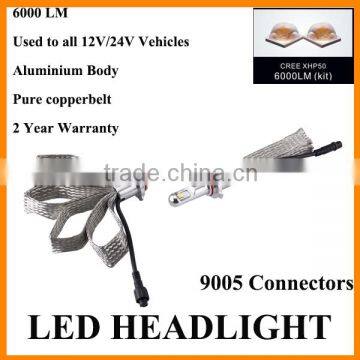 China Wholesale Auto Parts Car Lights Waterproof Led Headlight Kit