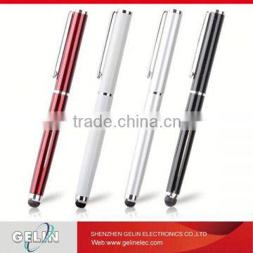 hand writing aluminium stylus pen 2 in 1