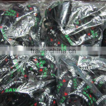 High quality and fast delivery personalized Palestine rubber wrist bands ---- DH 17029