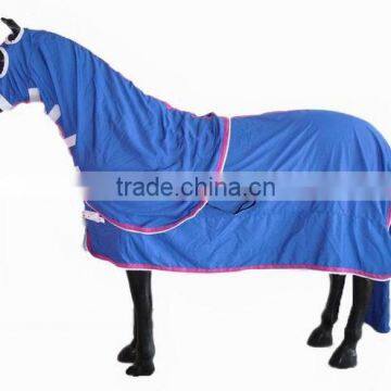 Blue Polycotton Horse Show Set Rug