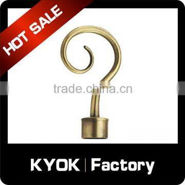 KYOK Factory Supply Curtain Accessories Large Metal Finials for Curtain Rods,crystal Fire Shape Curtian Finial Supplier's Choice photo-3