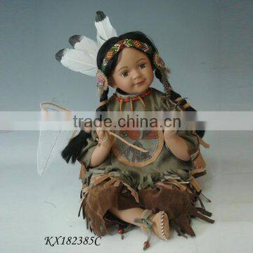 18inch Indian porcelain baby doll native American baby doll realistic fashion toys hot sale