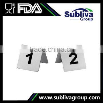 Double Sign Table Number Holders Stainless Steel Display Stand                        
                                                Quality Choice