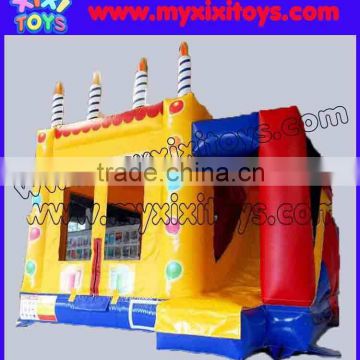 2015 inflatable bouncer castle combo with candles for brithday party