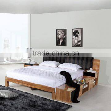 Modern glossy wooden beds