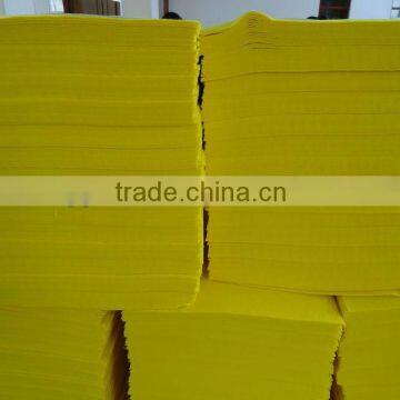 Yellow color super absorbent cleaning cloth (80%viscose, 20%polyester)