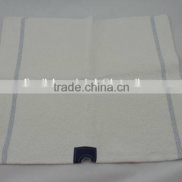 Stitch bonded nonwoven white color 100%cotton floor cloth with central hole