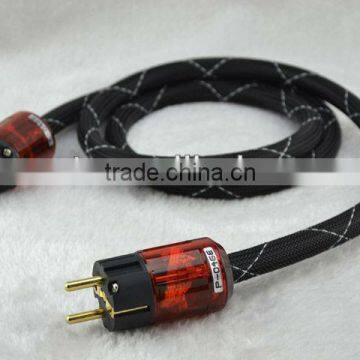 AudioCrast HI-End HiFi Power Cord Cable Schuko Plug