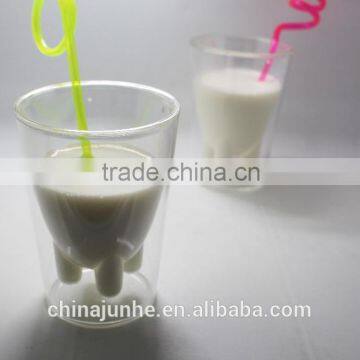 Novelty design own mould plastic milk cup for kids