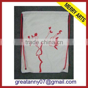 2014 wholesale new style long drawstring bag cotton muslin drawstring bag cool drawstring bags