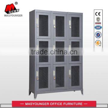 High Quality Staff and Worker Clothes Metal Mesh 9 Doors Locker With Feet photo-5
