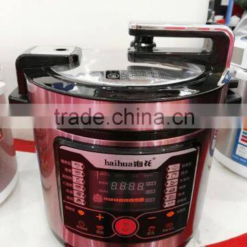 2016 Chinese Round Purple Stainless Steel Housing Digital 6L Electric Quick Rice Pressure Cooker 8-in-1 Multi Food Cookers photo-3