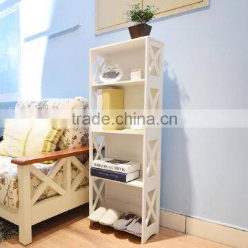 GJ-YJ12040 Modern Life Furniture Waterproof Bookcase Storage Shelf White Book Shelf photo-3