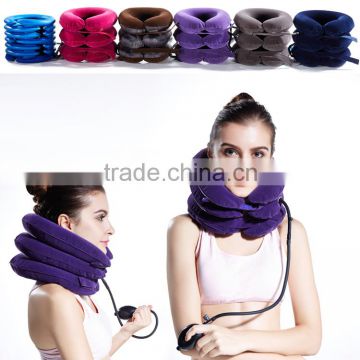 CE/FDA approved colorful air inflatable neck brace portable cervical traction for travelling