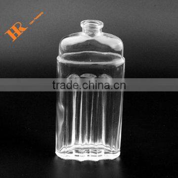 Flat Special Unique Shape Empty Clear Glasse Perfume Bottle