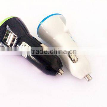 Wholesale New design 12-24V car charger dual 2 USB port for promotion with customized Drop Rubber logo