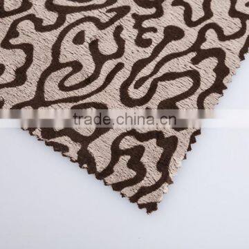 Polyester soft velvet plush discharge animal printing fabric long plush print home textile fabric velvet bedding sheet fabrc