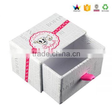 Matt Film Laminated Small Cardboard Business Card White Paper Box