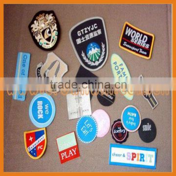 High Density damask woven brand clothing labels