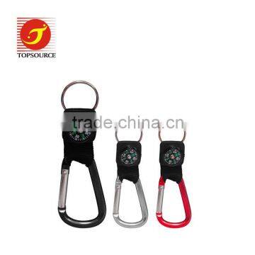 Multi-functional Aluminum Carabiner with lanyard and keyring