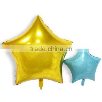 Wholesale 36" New Style Decoration Use Yellow Color Five-pointed Star Shape Foil Balloon